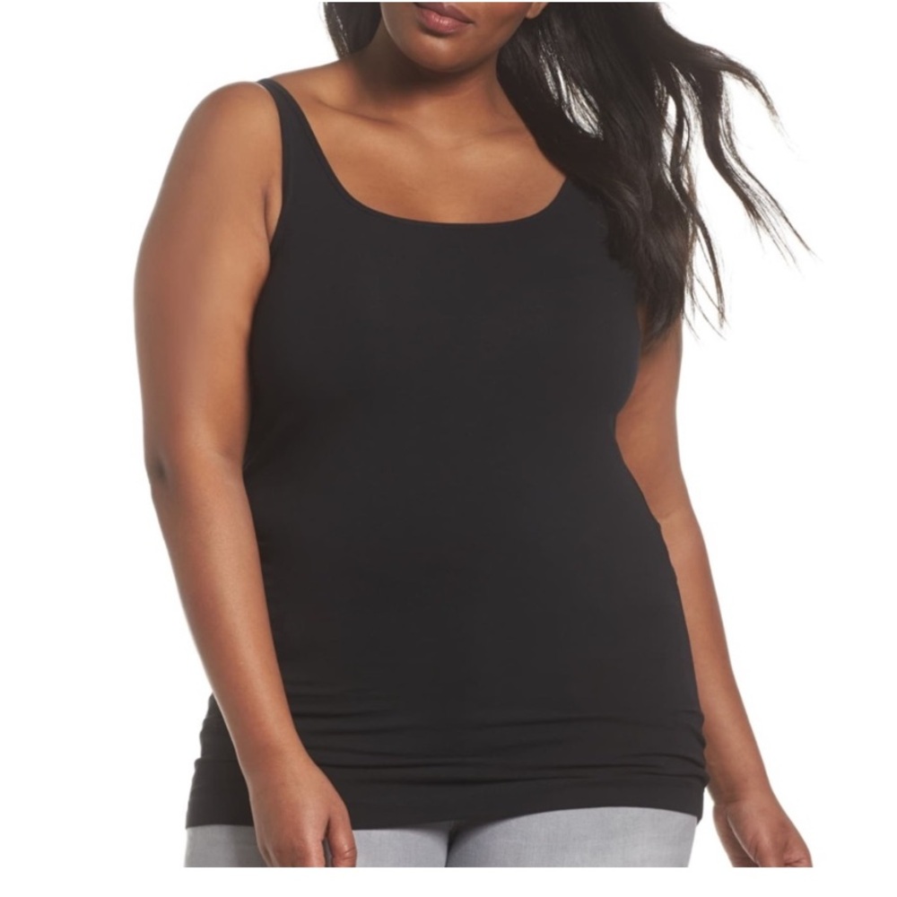 Sejour Black Slim Strap Tank 3X NWT